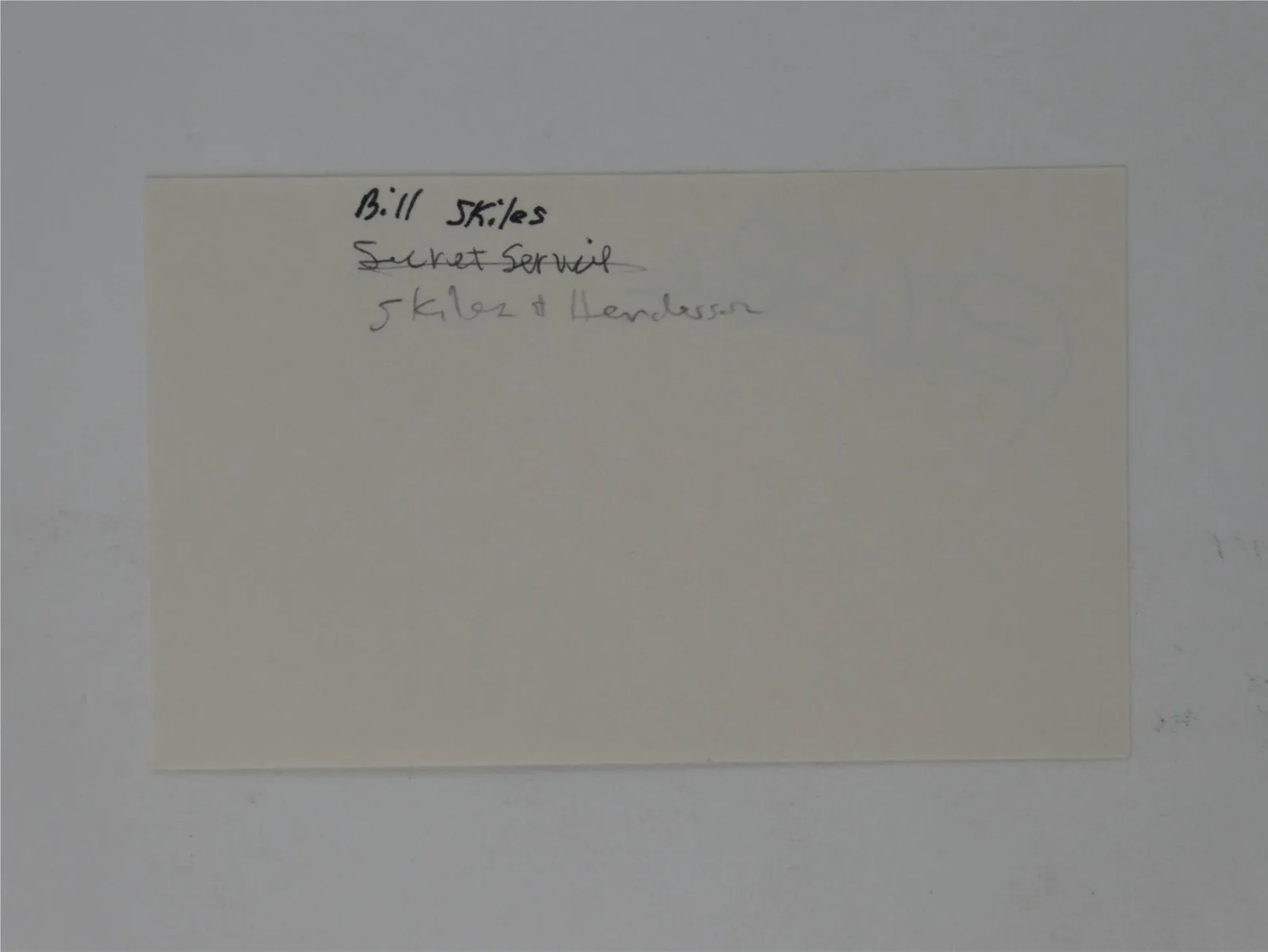 Bill Skiles — Bill Skiles Pete Henderson Signed 3x5 Index Card Comedy Duo Comedian Lot of 2, изображение 4
