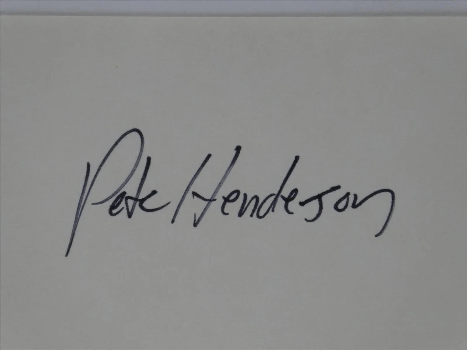 Pete Henderson — Pete Henderson Hand Signed 3x5 Index Card Autographed Comedy Duo Comedian, изображение 2