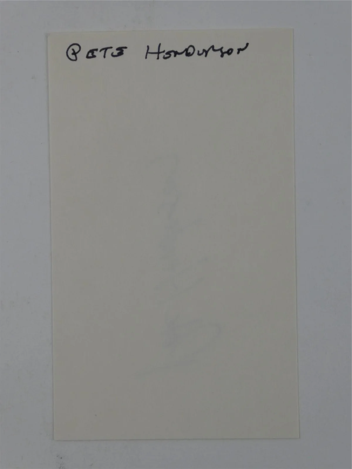 Pete Henderson — Pete Henderson Hand Signed 3x5 Index Card Autographed Comedy Duo Comedian, изображение 3