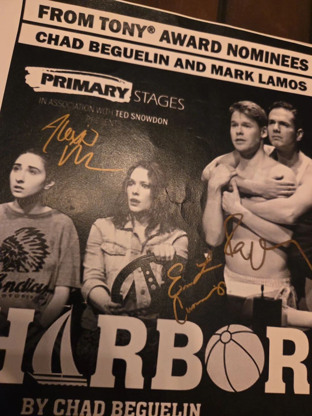 Harbor Play Poster Signed by Cast Autographed, image 2