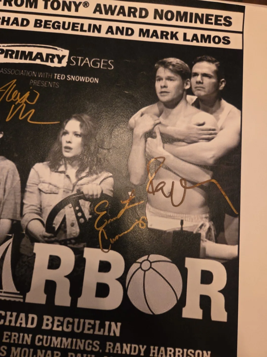 Harbor Play Poster Signed by Cast Autographed, image 3