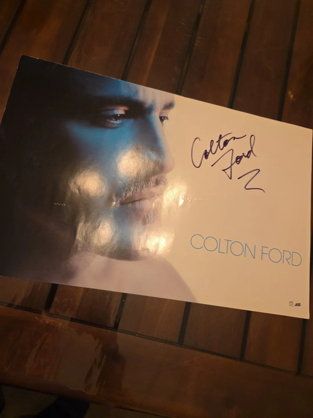 Double Sided SIGNED 11 X 17 Colton Ford POSTER. rare WILL FRAME IT, image 2