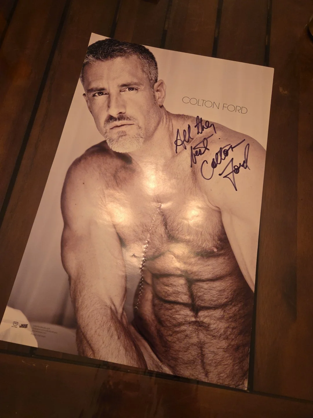 Double Sided SIGNED 11 X 17 Colton Ford POSTER. rare WILL FRAME IT, image 3