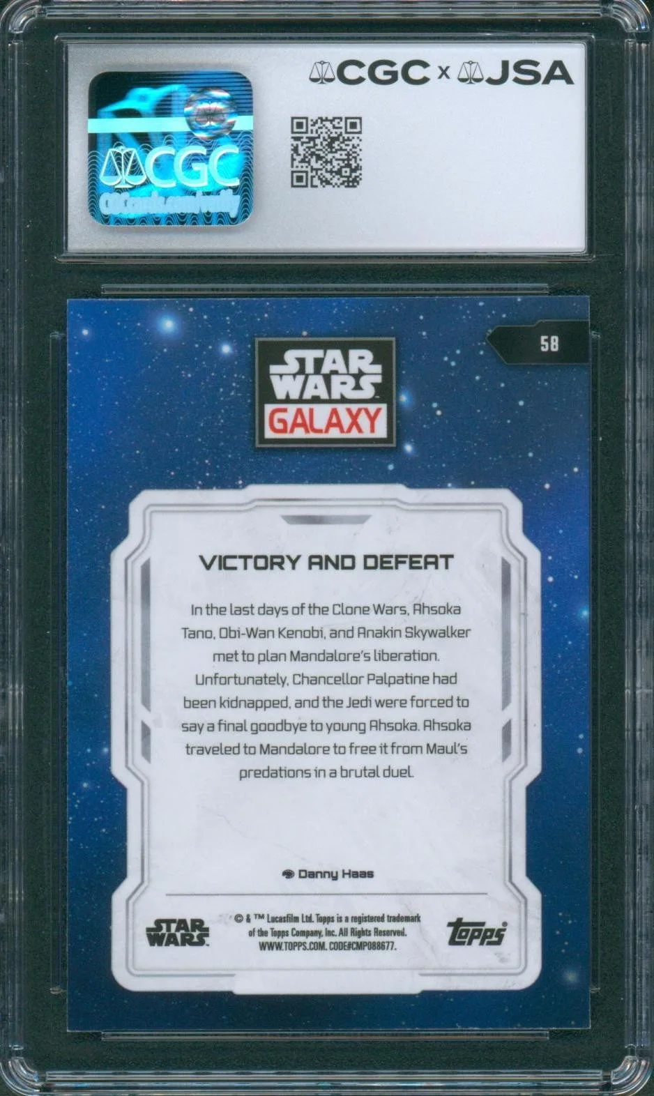 Ashley Eckstein, James Arnold Taylor, Matt Lanter — Ashley Eckstein +2 Signed Card Star Wars Galaxy Chrome Clone Wars CGC x JSA SLAB, image 2