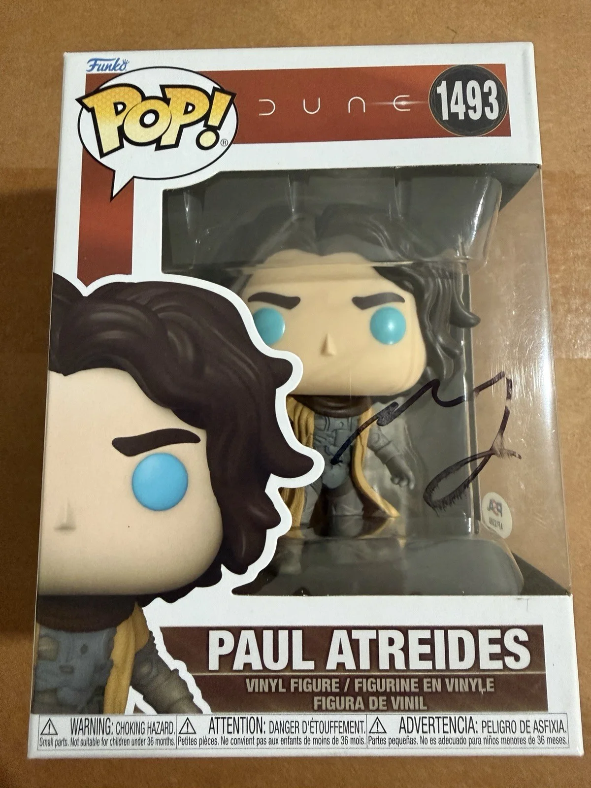 Timothee Chalamet Signed Paul Atreides Dune Funko Proof Autograph PSA DNA COA, изображение 3