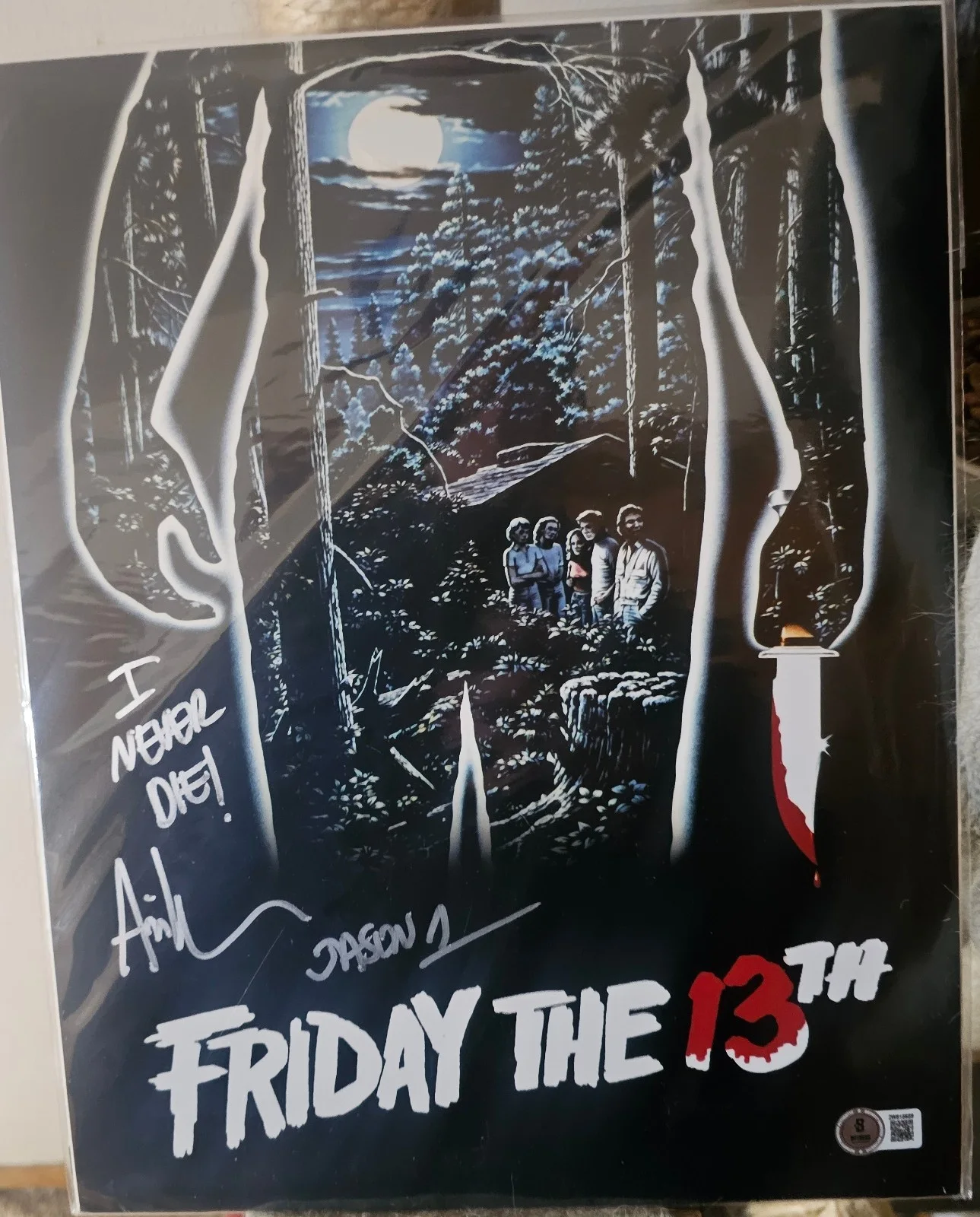 Jason 1 — Friday the 13th Original Autographed Poster Jason 1 Beckett Authenticated