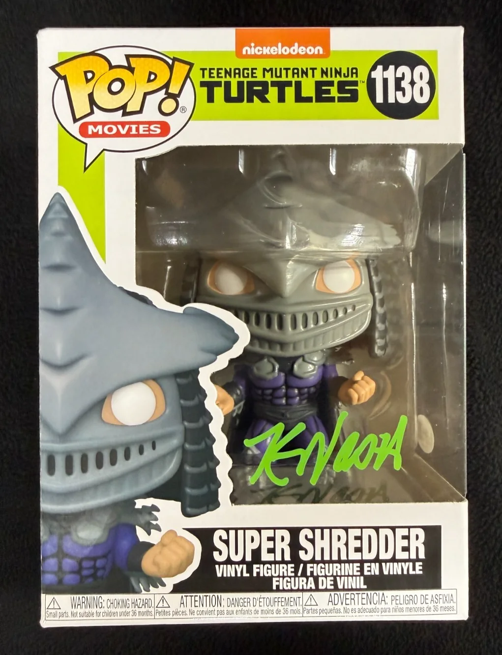 Kevin Nash — Kevin Nash Signed TMMNT Super Shredder Funko Pop Figure WCW WWE NWO WWF JSA COA, изображение 2