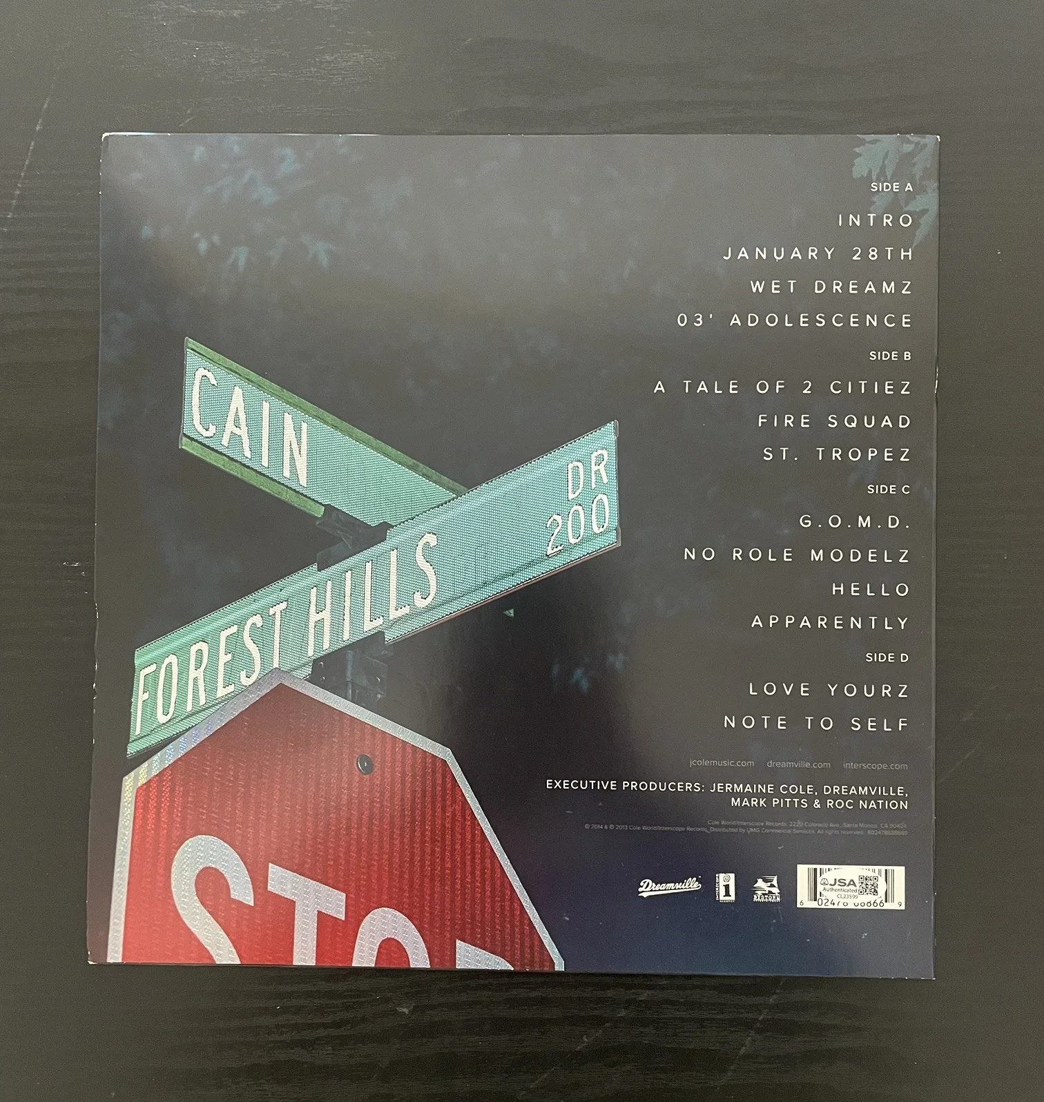 J. Cole Autographed 2014 Forest Hills Drive Vinyl Record Album/ JSA, изображение 2