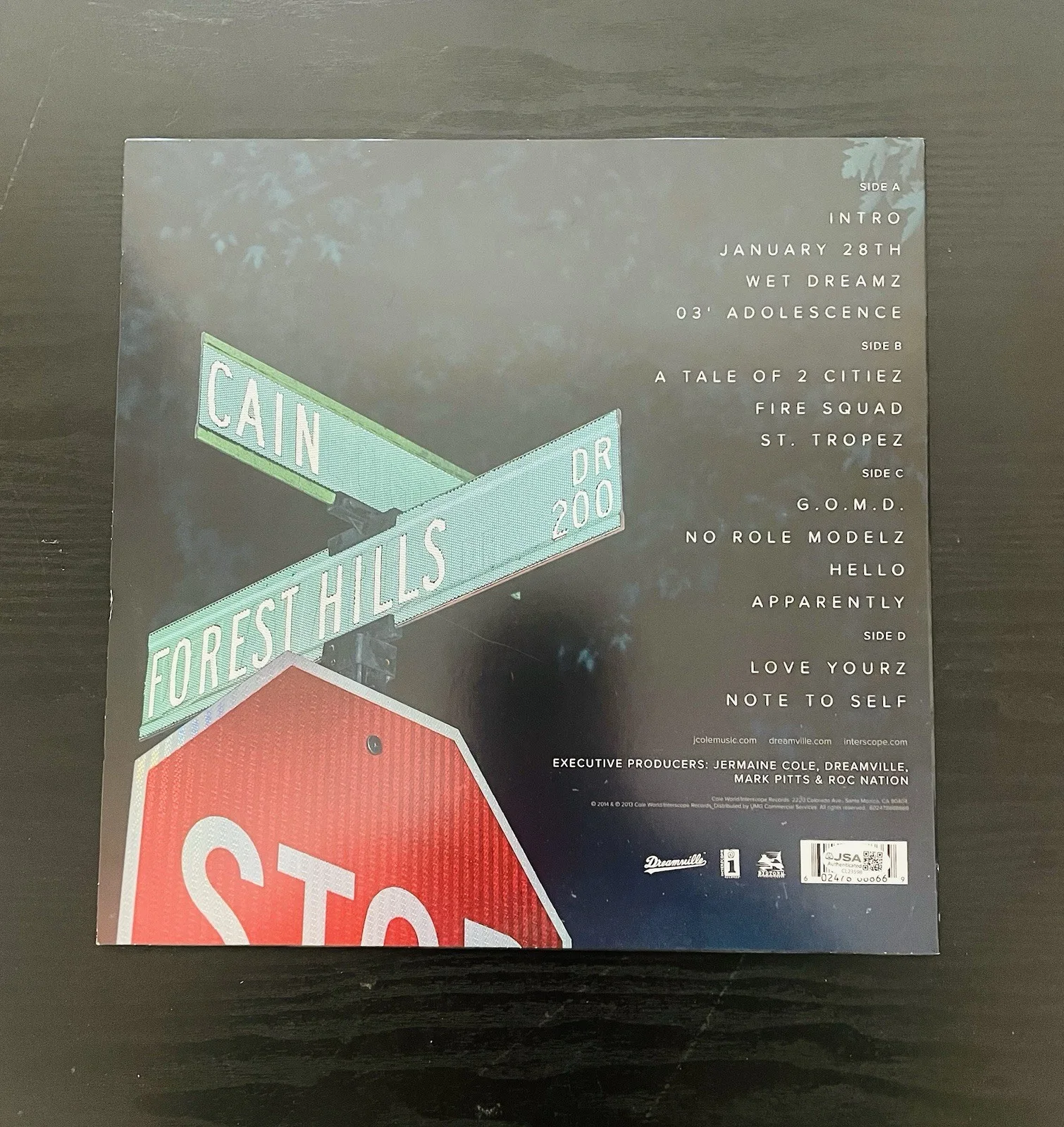 J. Cole Autographed 2014 Forest Hills Drive Vinyl Record Album/ JSA, изображение 2