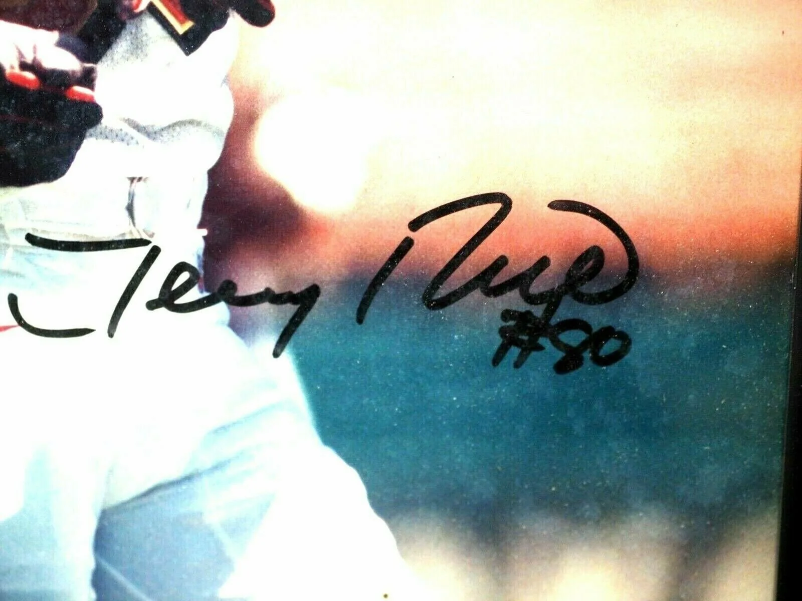 Jerry RIce — Jerry Rice #80 Autographed Color NFL Photo in Custom Frame, изображение 3