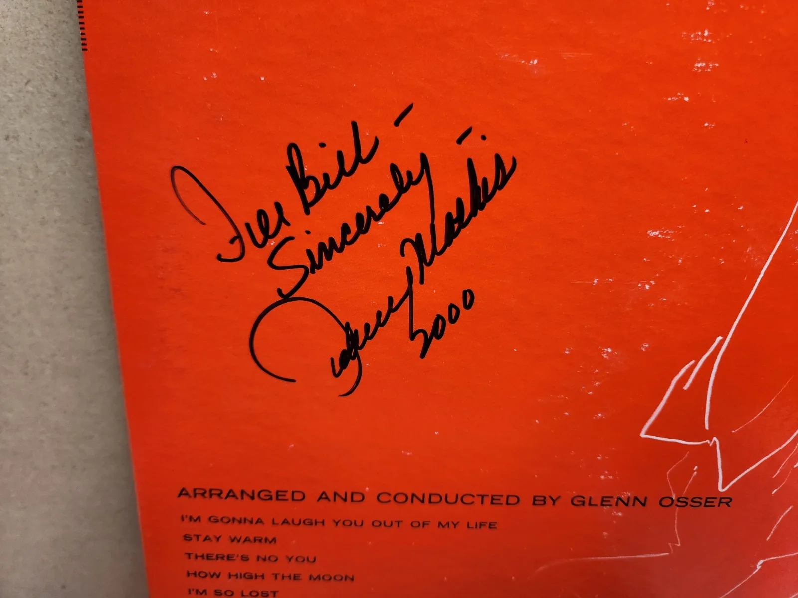 Johnny Mathis SIGNED PROMO Album "Johnnys Mood" AUTOGRAPHED Promotional Album, изображение 2