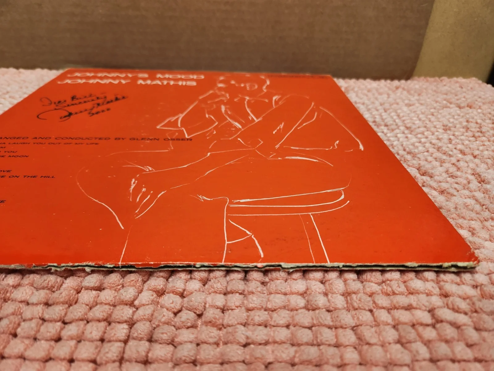 Johnny Mathis SIGNED PROMO Album "Johnnys Mood" AUTOGRAPHED Promotional Album, изображение 4