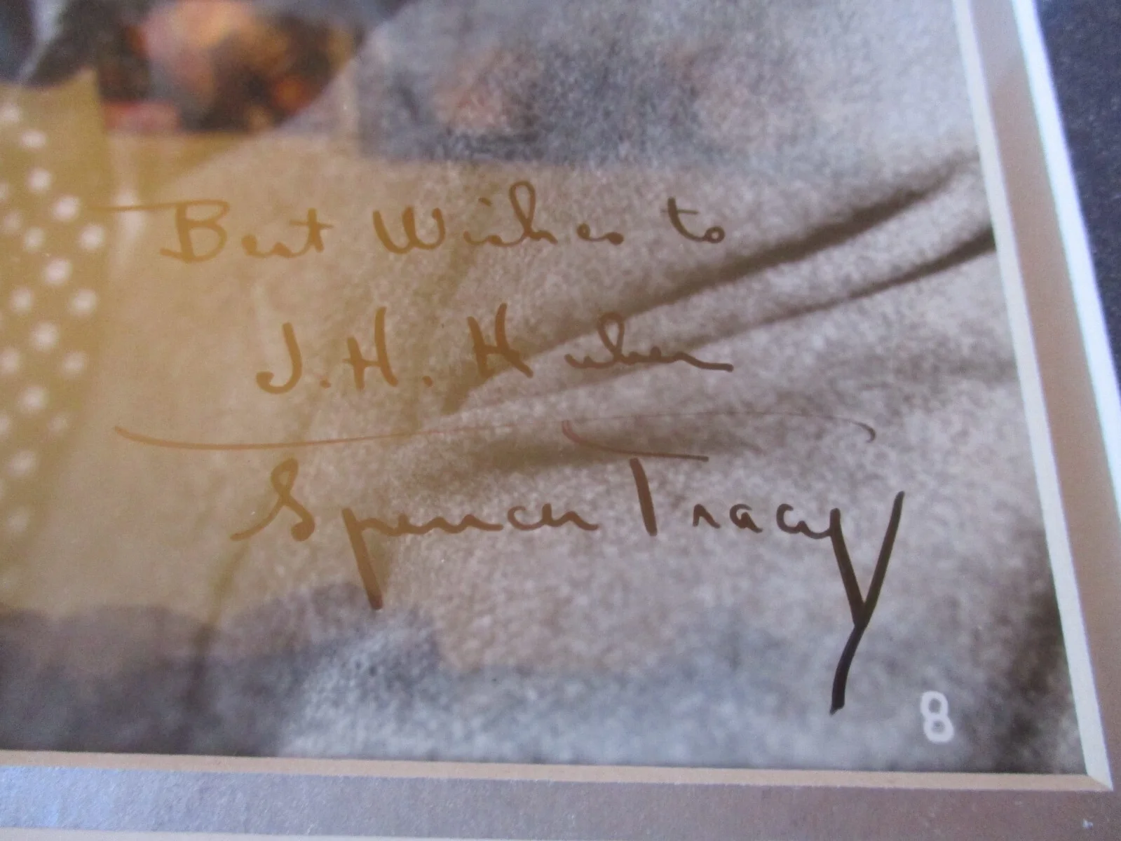 SPENCER TRACY — SPENCER TRACY Original Vintage 1930s SIGNED AUTOGRAPHED Framed Portrait Photo, image 3