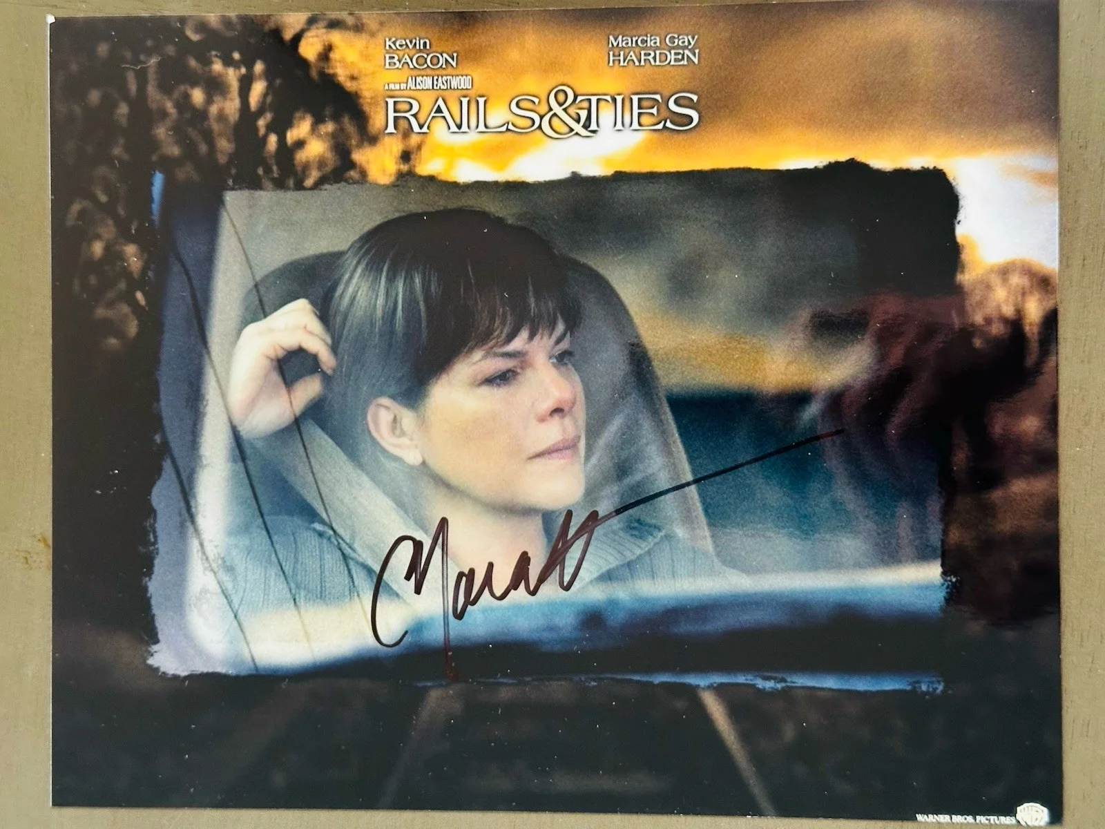 Marcia Gay Harden — Marcia Gay Harden signed Rails & Ties 8x10 photo In Person., изображение 2