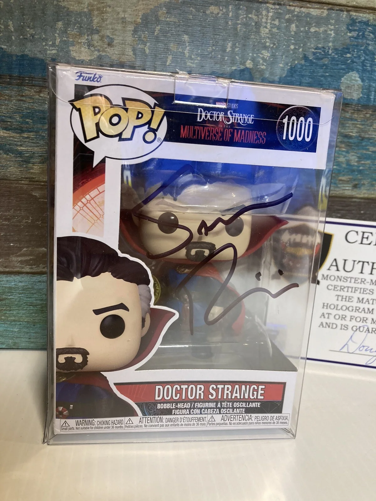 SAM RAIMI Signed Funko POP Doctor Strange 1000 Autographed With COA, image 2