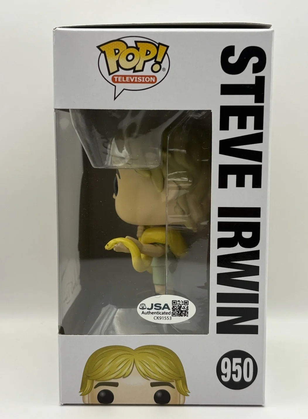 Robert Irwin — Robert Irwin Signed Autographed Steve Irwin Crocodile Hunter Funko POP FigureJSA, image 4