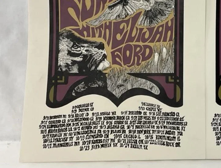 ONE Vintage Marc Ford Holy Ghost Tour 2014 Music Concert Poster 18x12”, изображение 3