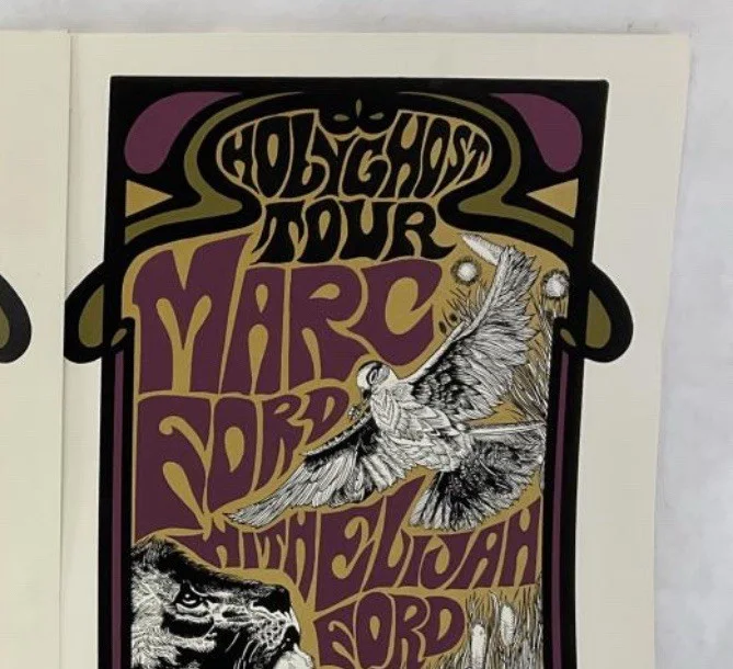 ONE Vintage Marc Ford Holy Ghost Tour 2014 Music Concert Poster 18x12”, изображение 4