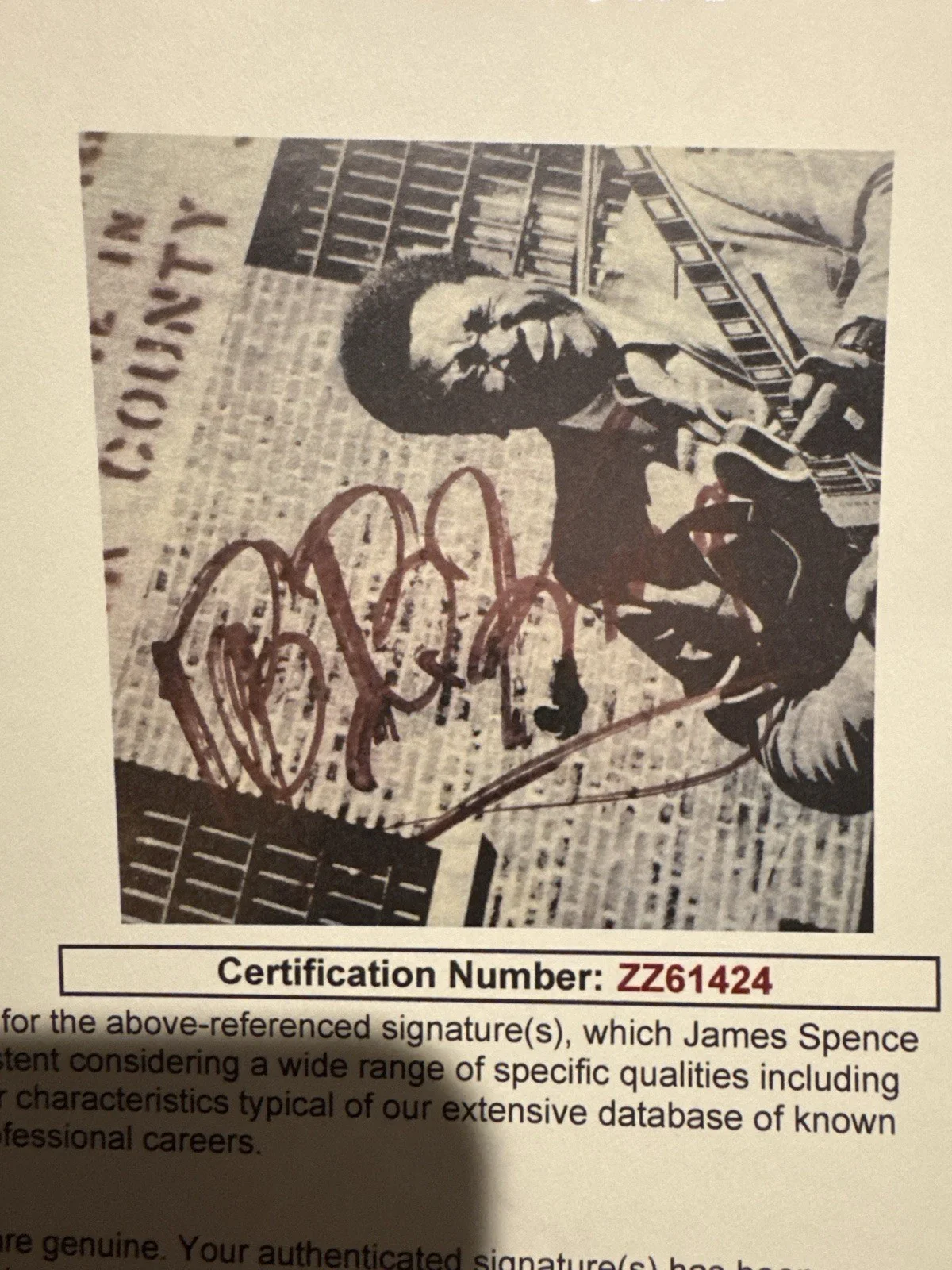 B.B. King Signed Live In Cook County Jail LP JSA LOA ZZ61424 Blues Autograph, image 2