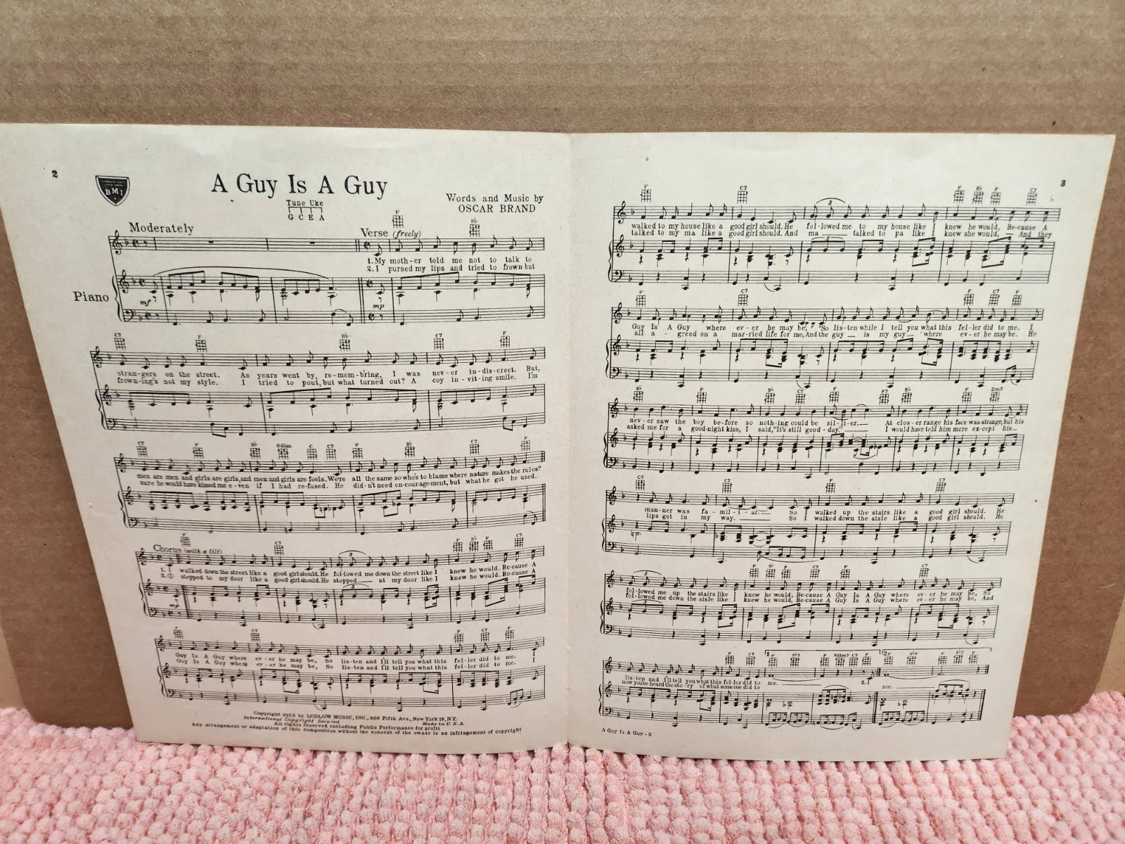VTG 1952 Doris Day AUTOGRAPHED Sheet Music "A Guy Is A Guy" SIGNED Sheet Music, изображение 5