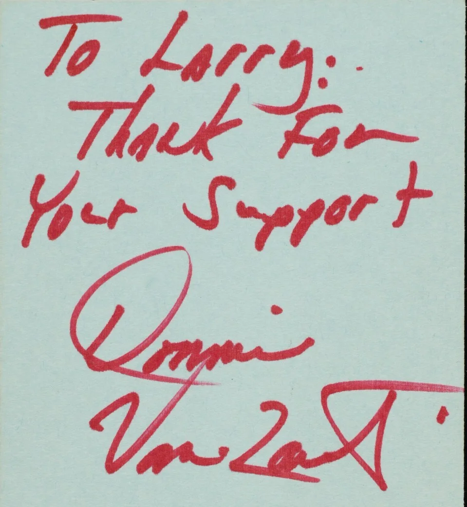Donnie Van Zant — DONNIE VAN ZANT SIGNED AUTOGRAPHED INDEX CARD 38 SPECIAL TOUR DE FORCE PSA, изображение 2
