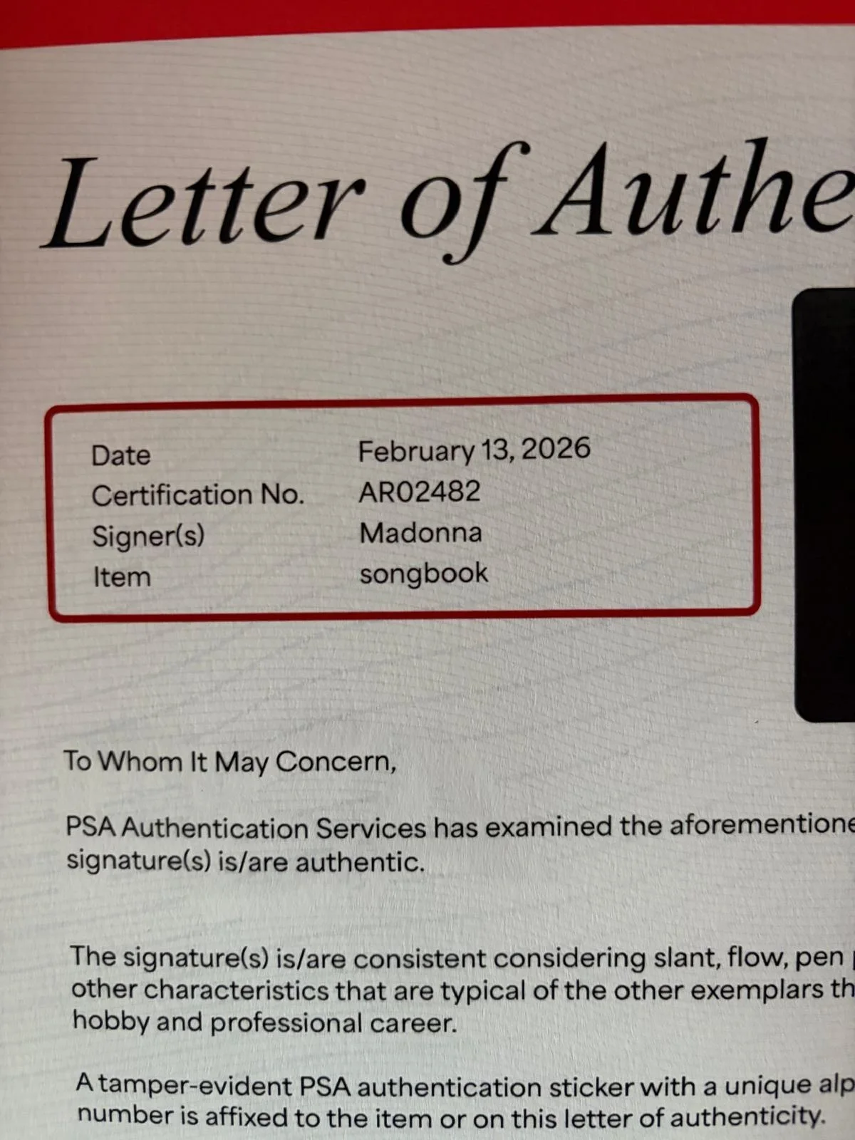 Madonna — MADONNA SIGNED AUTOGRAPHED SONG BOOK EROTICA MUSIC VINTAGE RARE PSA LOA C, изображение 4