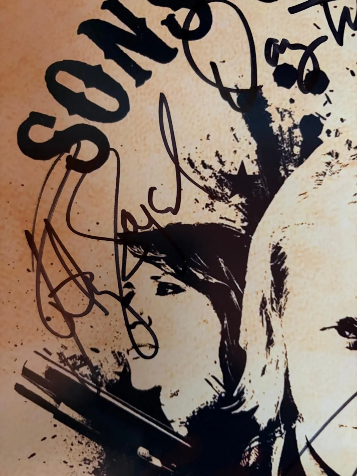 MARK BOONE Jr, COATES, FLANAGAN, HUNNAM, ROSSI, SAGAL, TREJO — SONS OF ANARCHY CAST SIGNED POSTER BOONE COATES FLANAGAN HUNNAM ROSSI X7 PSA, изображение 2