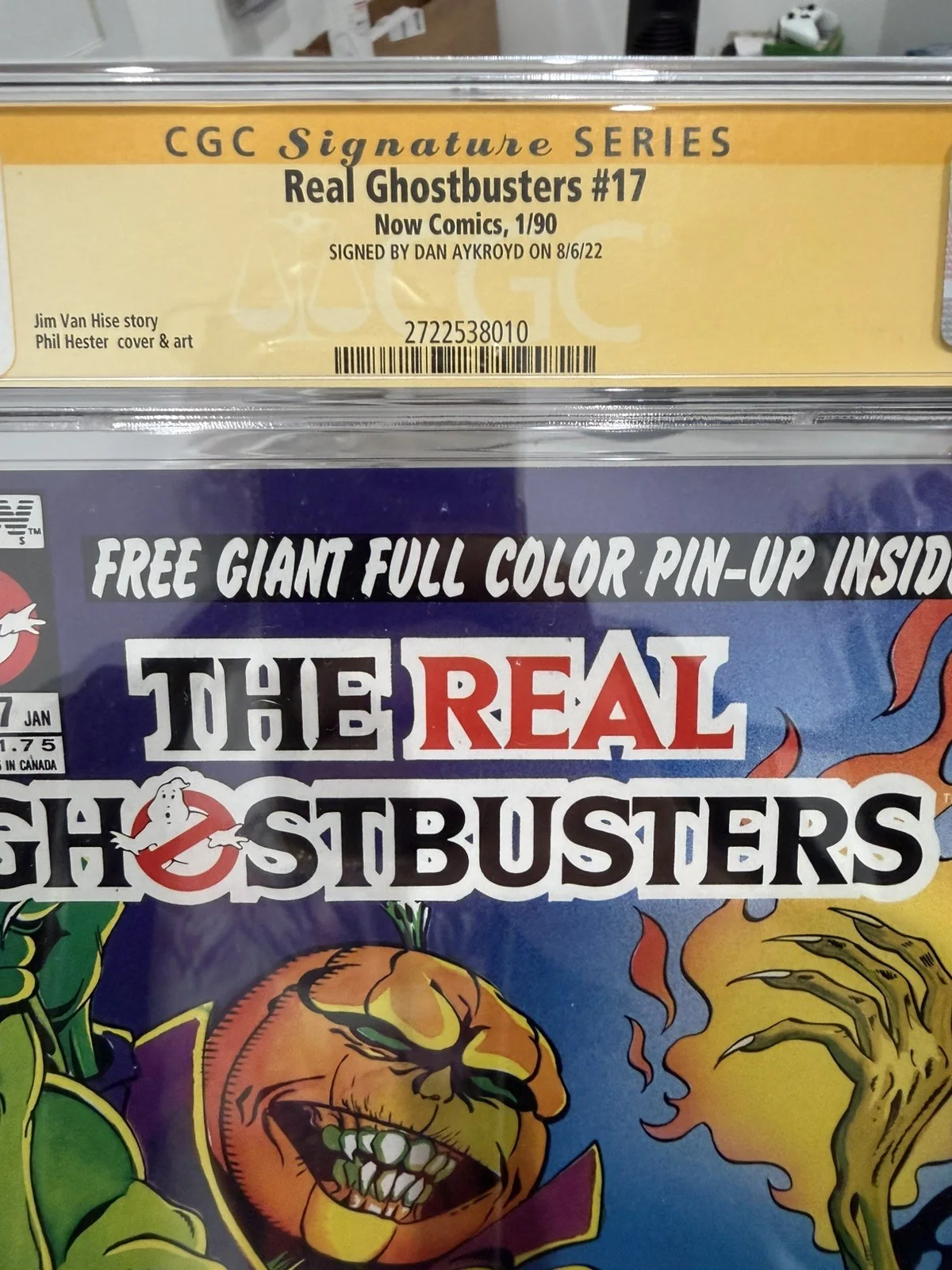 Dan AYKROYD — Real Ghostbusters #17 Dan Aykroyd Signed CGC SS 9.6 WP 1st Cover & App SAM HAIN, изображение 3