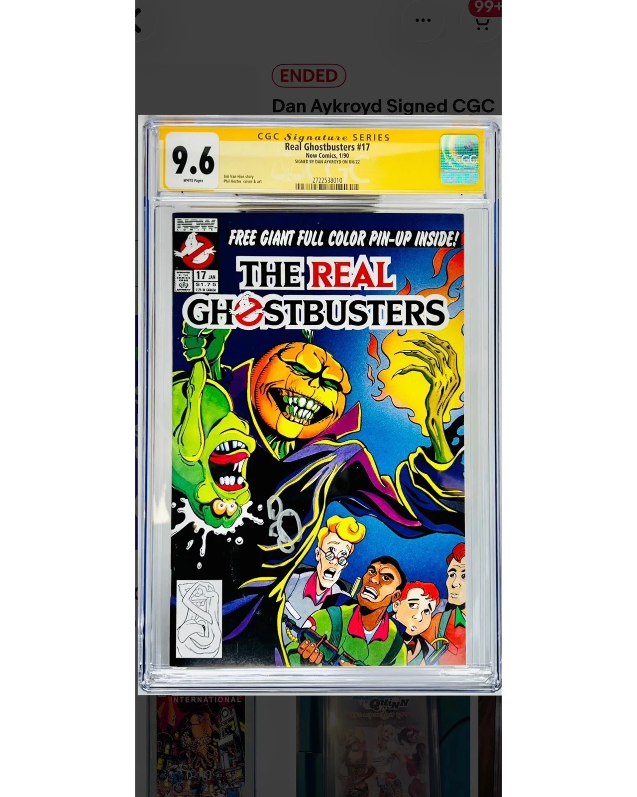 Dan AYKROYD — Real Ghostbusters #17 Dan Aykroyd Signed CGC SS 9.6 WP 1st Cover & App SAM HAIN, изображение 4