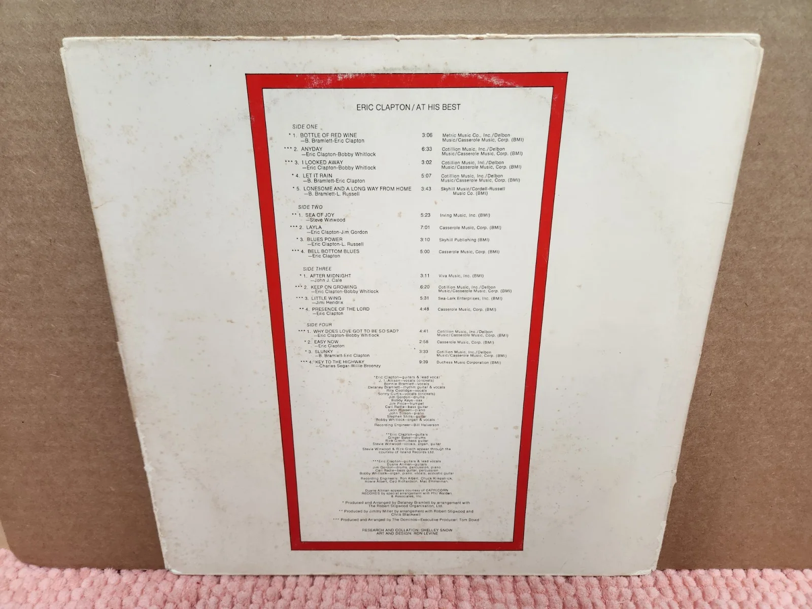 Eric Clapton AUTOGRAPHED Album Sleeve SIGNED "At His Best" Sleeve ONLY, изображение 2