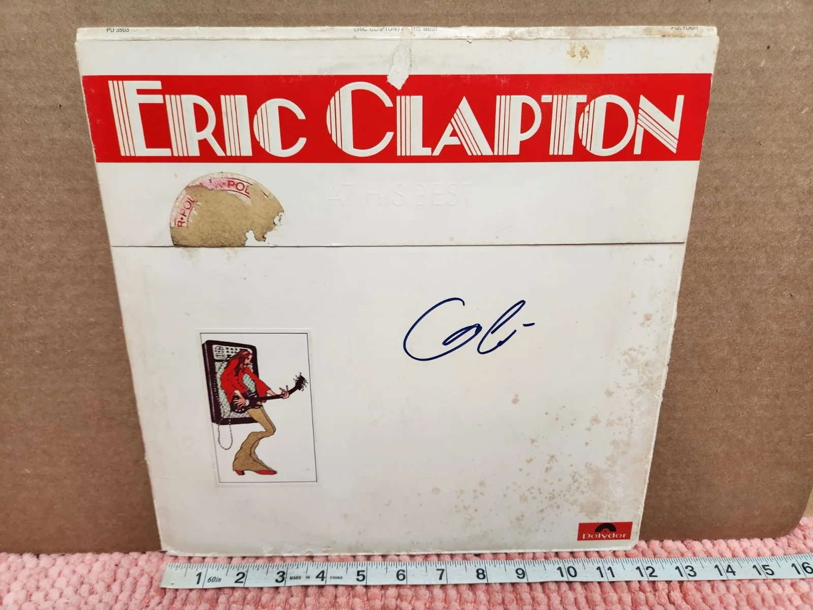 Eric Clapton AUTOGRAPHED Album Sleeve SIGNED "At His Best" Sleeve ONLY, изображение 3