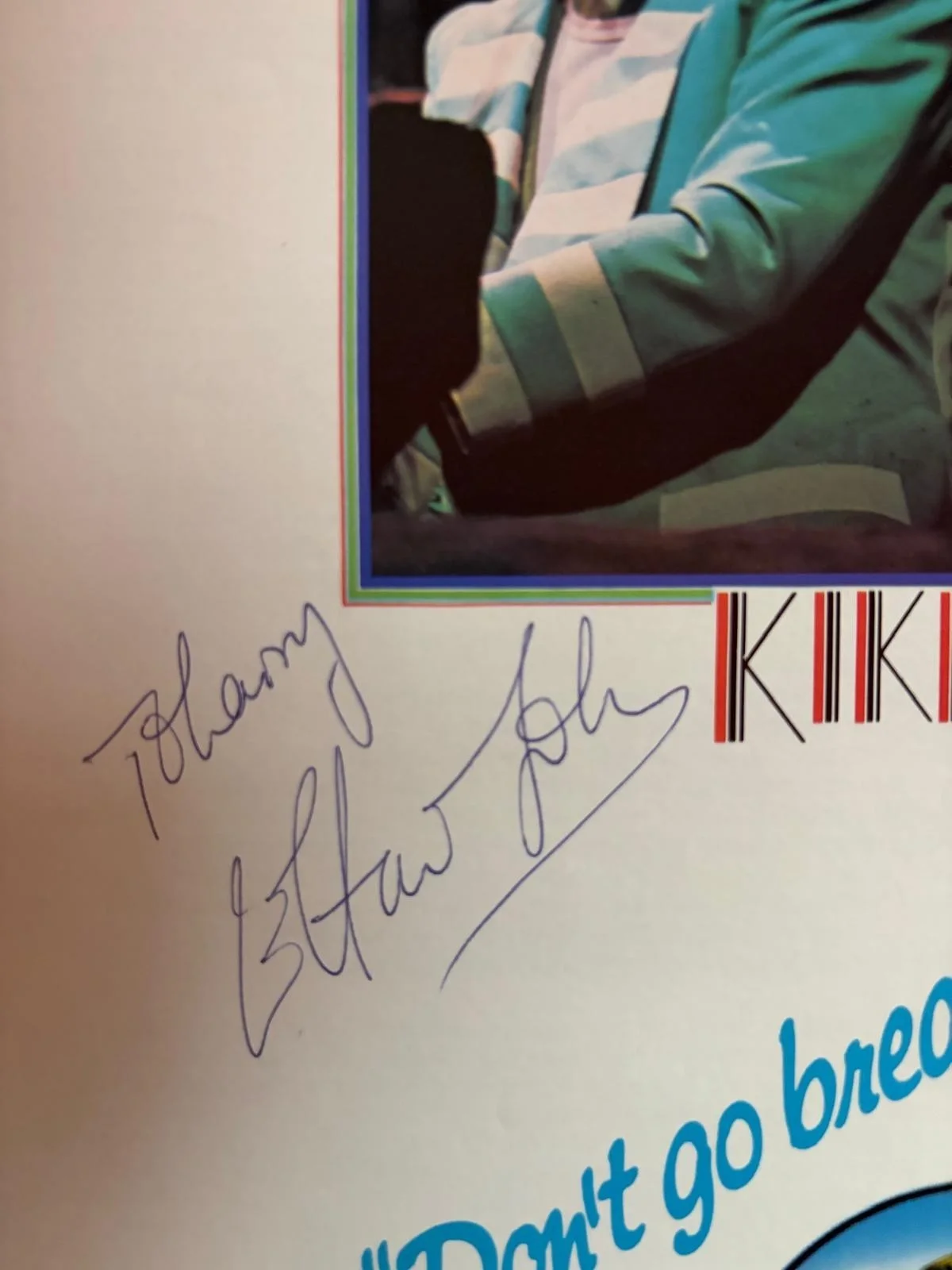 Elton John — ELTON JOHN SIGNED AUTOGRAPHED 11X14 MAGAZINE PAGE KIKI DEE THE ROCKETMAN PSA, image 2