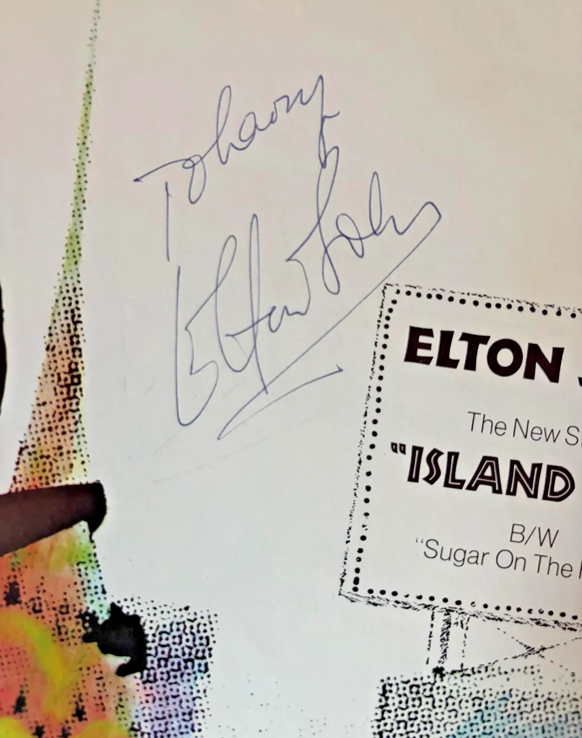 Elton John — ELTON JOHN SIGNED AUTOGRAPHED 11X14 MAGAZINE PAGE ISLAND GIRL ROCKETMAN PSA, image 2