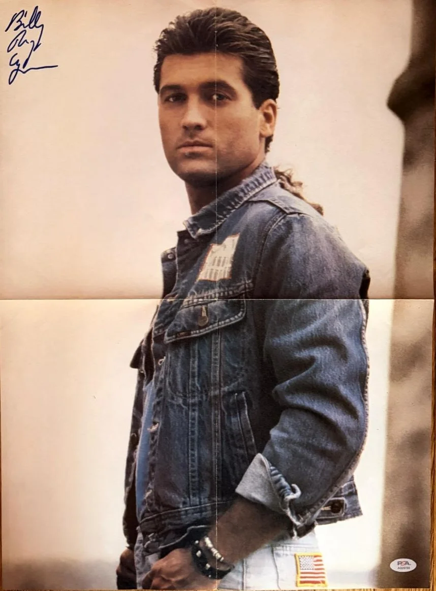 Billy Ray Cyurs — BILLY RAY CYRUS SIGNED AUTOGRAPHED POSTER ACHY BREAKY HEART RARE VINTAGE PSA G