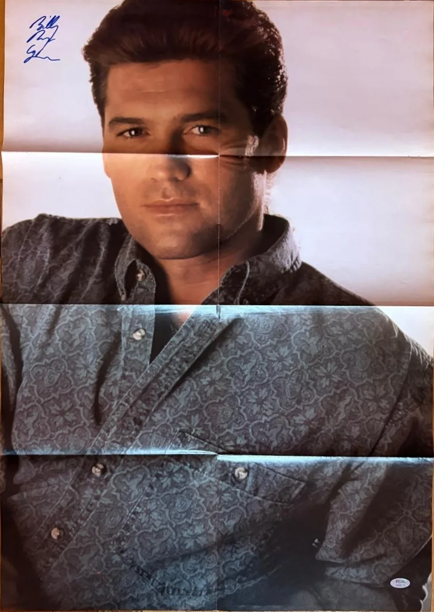 Billy Ray Cyurs — BILLY RAY CYRUS SIGNED AUTOGRAPHED POSTER ACHY BREAKY HEART RARE VINTAGE PSA F