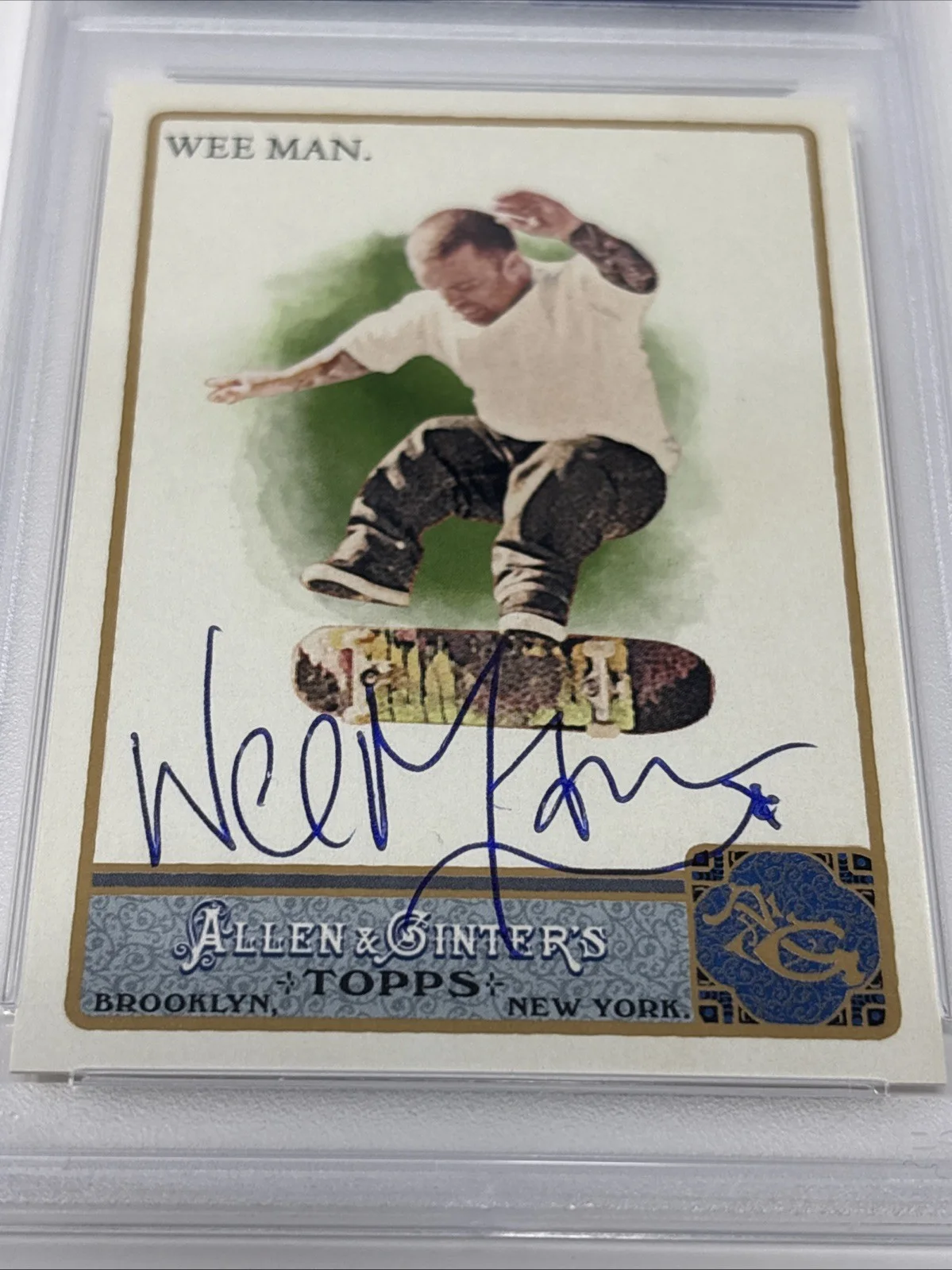 Wee Man — Wee Man IP Signed Allen & Ginter Card PSA DNA Coa Slab Autographed Jason Acuna, изображение 2