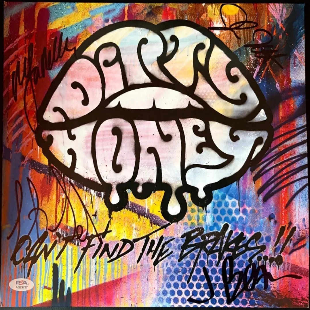 Corey Coverstone, Marc Labelle, John Notto & Justin Smolian — DIRTY HONEY FULL BAND SIGNED AUTO ALBUM COVERSTONE LABELLE NOTTO SMOLIAN 4 PSA C