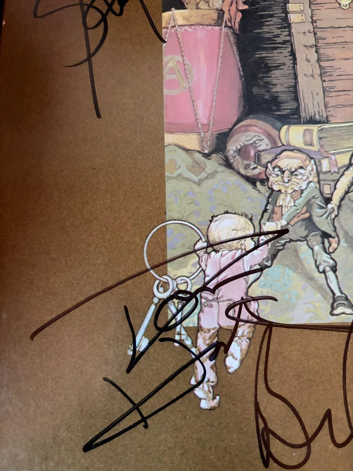 TOM HAMILTON JOEY KRAMER JOE PERRY STEVEN TYLER BRAD WHITFORD — AEROSMITH X5 SIGNED AUTOGRAPHED VINYL ALBUM TOYS IN THE ATTIC PERRY JOEY PSA C, изображение 3
