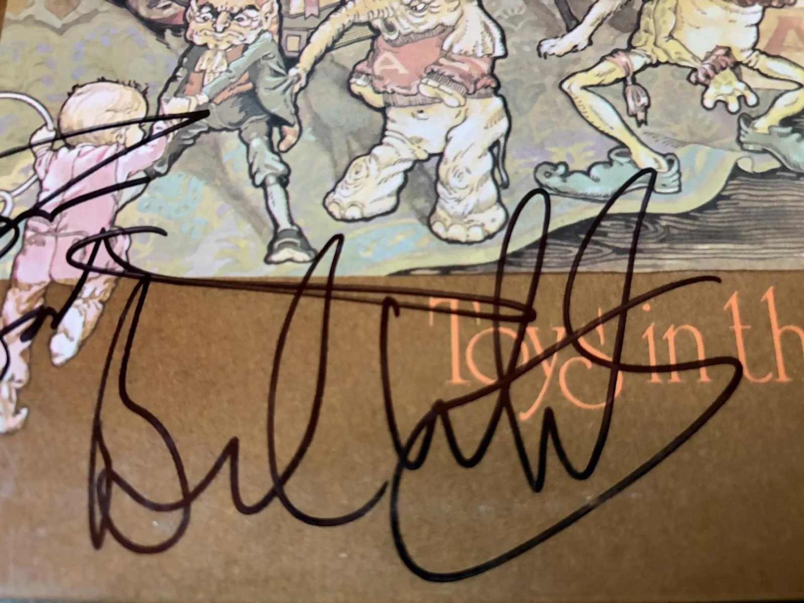 TOM HAMILTON JOEY KRAMER JOE PERRY STEVEN TYLER BRAD WHITFORD — AEROSMITH X5 SIGNED AUTOGRAPHED VINYL ALBUM TOYS IN THE ATTIC PERRY JOEY PSA C, изображение 4