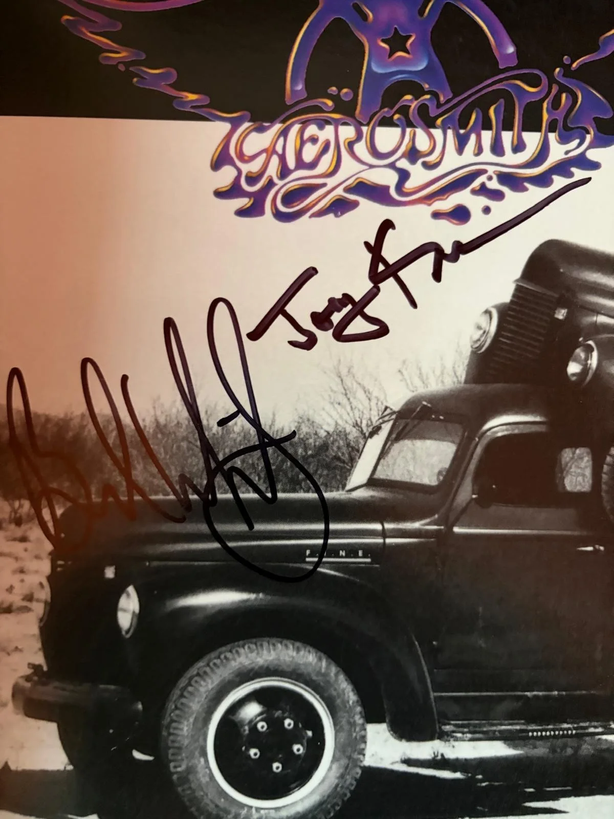 TOM HAMILTON JOEY KRAMER JOE PERRY STEVEN TYLER BRAD WHITFORD — AEROSMITH X5 FULL BAND SIGNED AUTOGRAPHED VINYL ALBUM PERRY KRAMER TOMBRAD PSA B, изображение 3