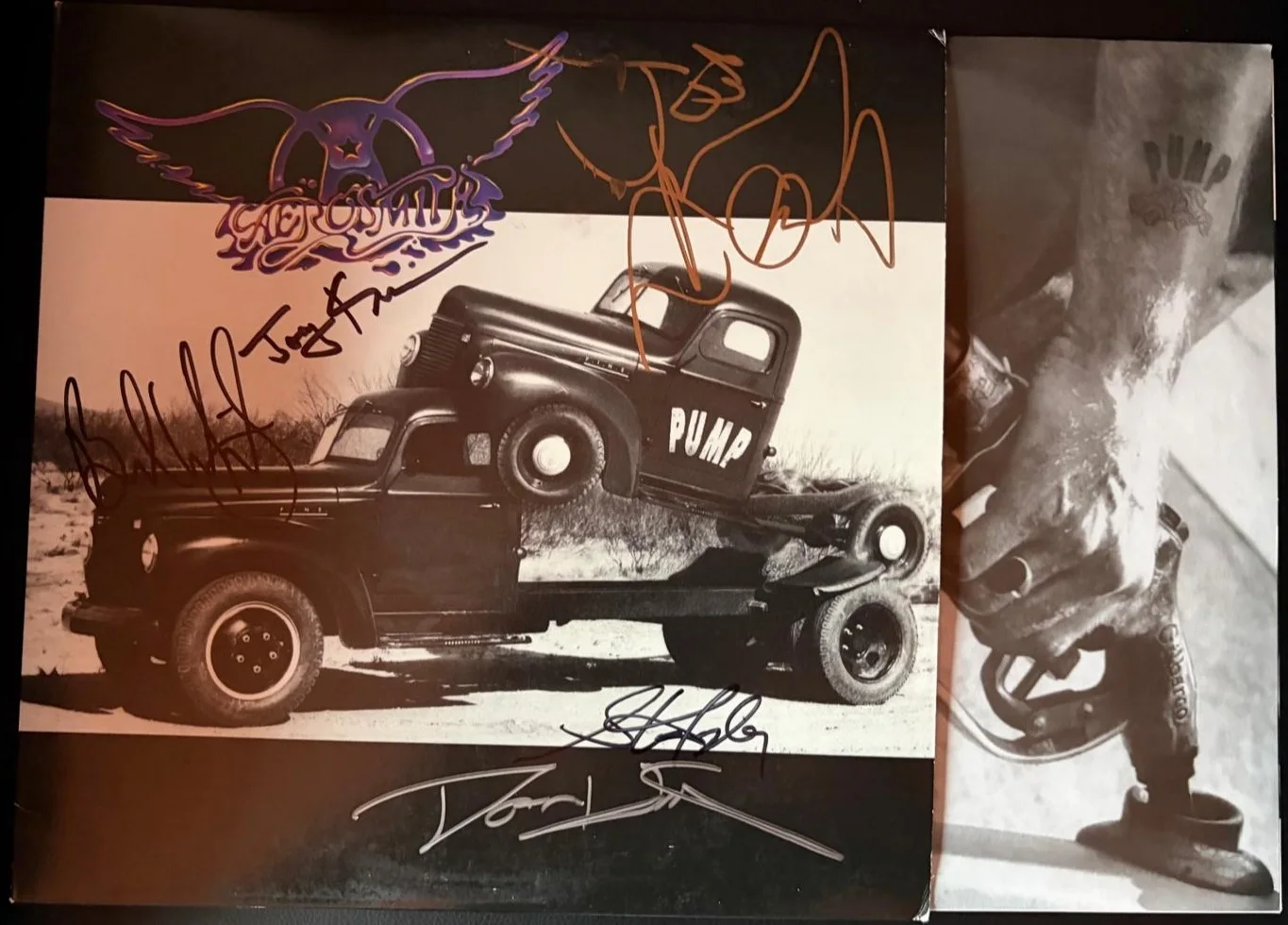 TOM HAMILTON JOEY KRAMER JOE PERRY STEVEN TYLER BRAD WHITFORD — AEROSMITH X5 FULL BAND SIGNED AUTOGRAPHED VINYL ALBUM PERRY KRAMER TOMBRAD PSA B, изображение 5