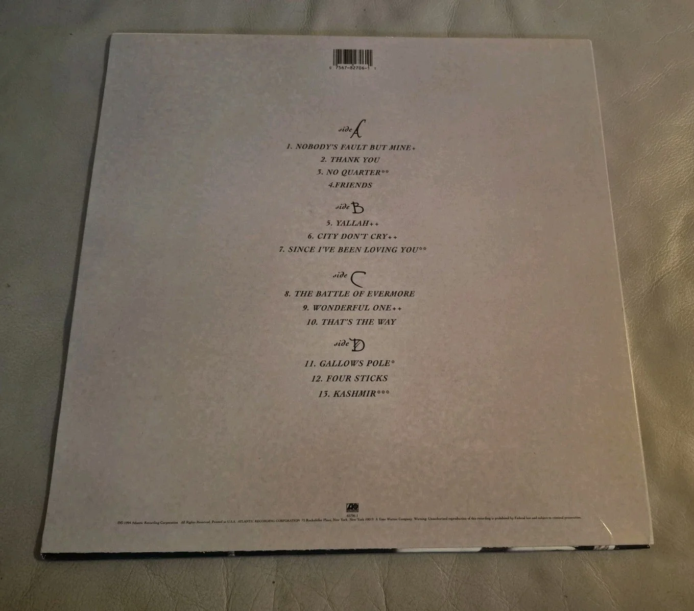 Robert Plant Jimmy Page Led Zeppelin Signed Autographed Lp No Quarter Rare, image 4