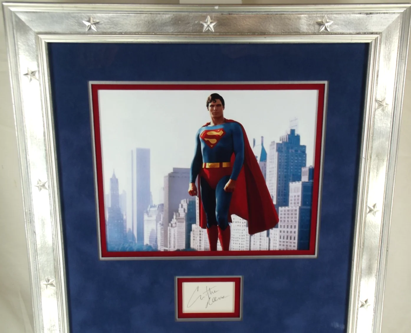 Christopher Reeve — Christopher Reeve Superman Signed Autograph Framed Display PSA Authenticated, image 2