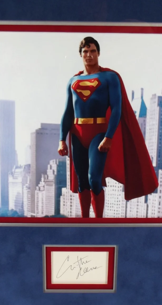 Christopher Reeve — Christopher Reeve Superman Signed Autograph Framed Display PSA Authenticated, image 5