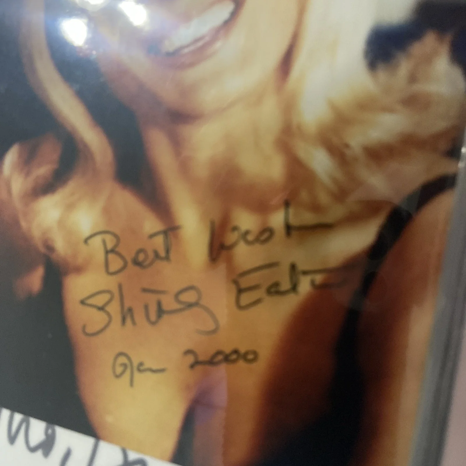 Shirley Eaton Signed 4x6 Photo James Bond 007 inscriptions hottie 2000, image 2