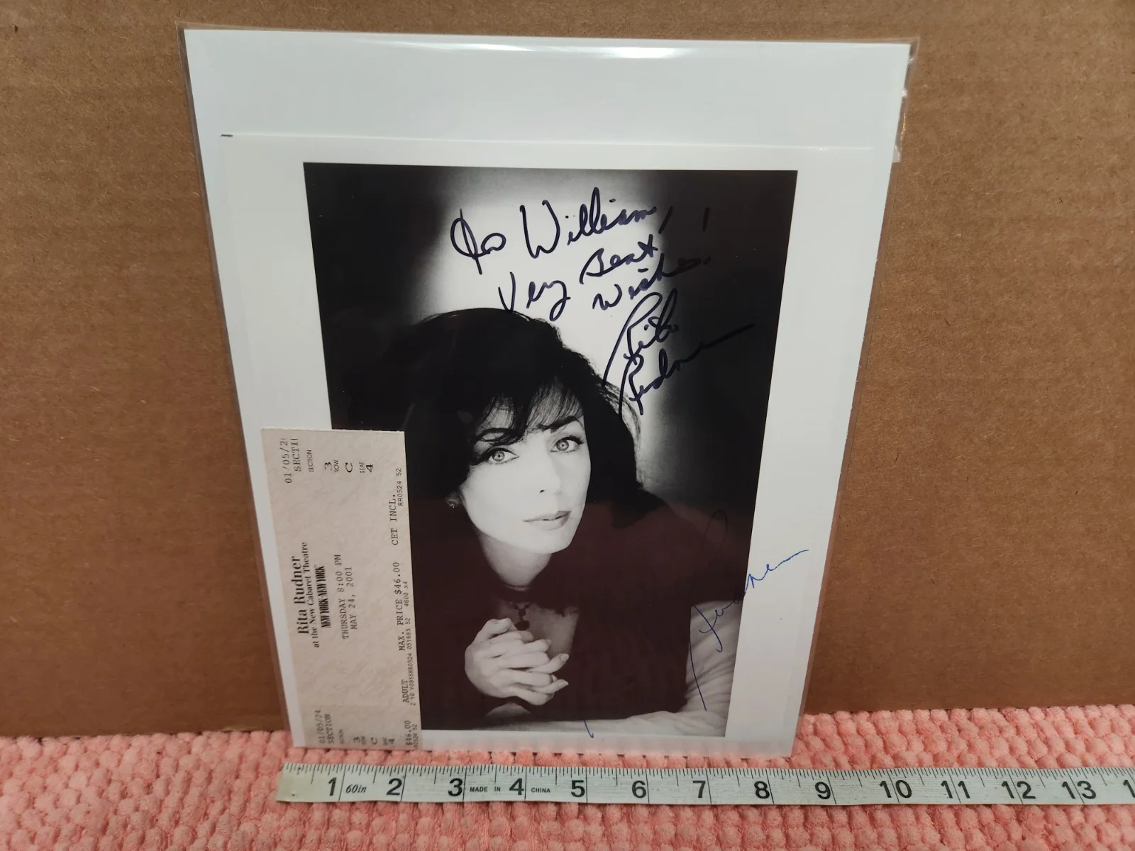 Rita Rudner AUTOGRAPHED Hand SIGNED Photo w/ 2 Tickets New York Cabaret Theatre, изображение 4