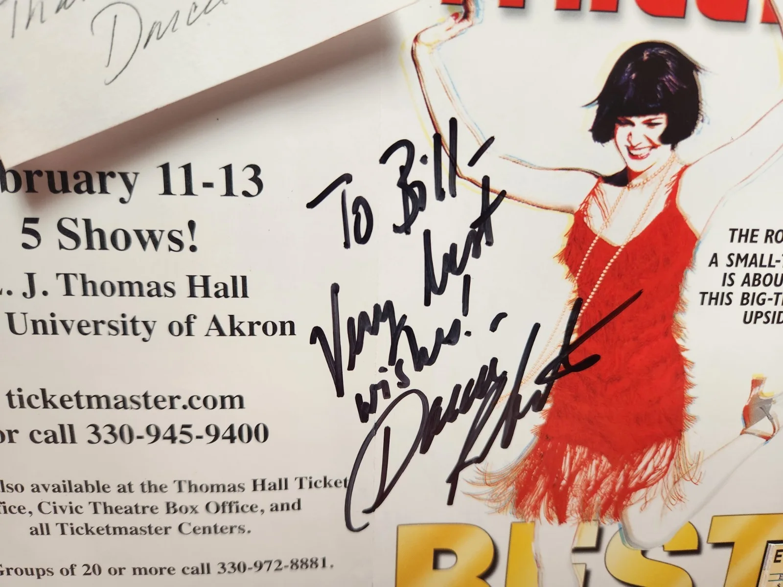 Cast — Darcie Roberts AUTOGRAPH "Thoroughly Modern Millie" Triple SIGNED Play Brochure, image 2
