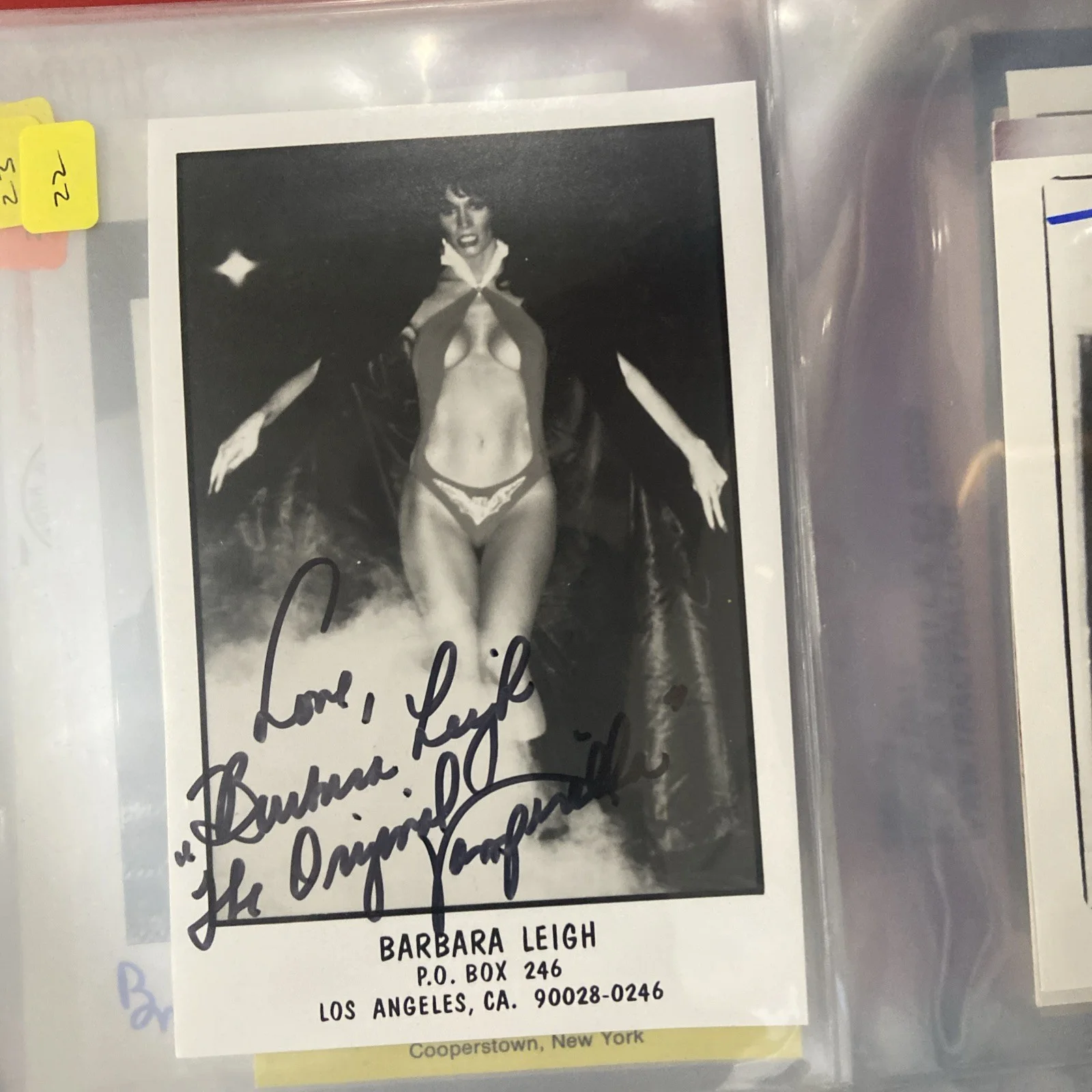 barbara Leigh — Barbara Leigh Actress Signed Promo Picture 4” X 6” Vampirella photo hottie