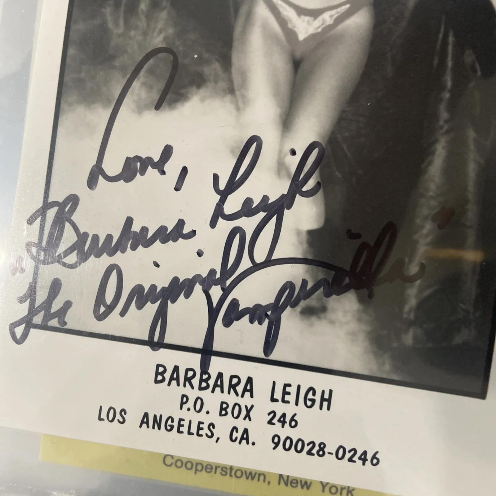 barbara Leigh — Barbara Leigh Actress Signed Promo Picture 4” X 6” Vampirella photo hottie, изображение 3