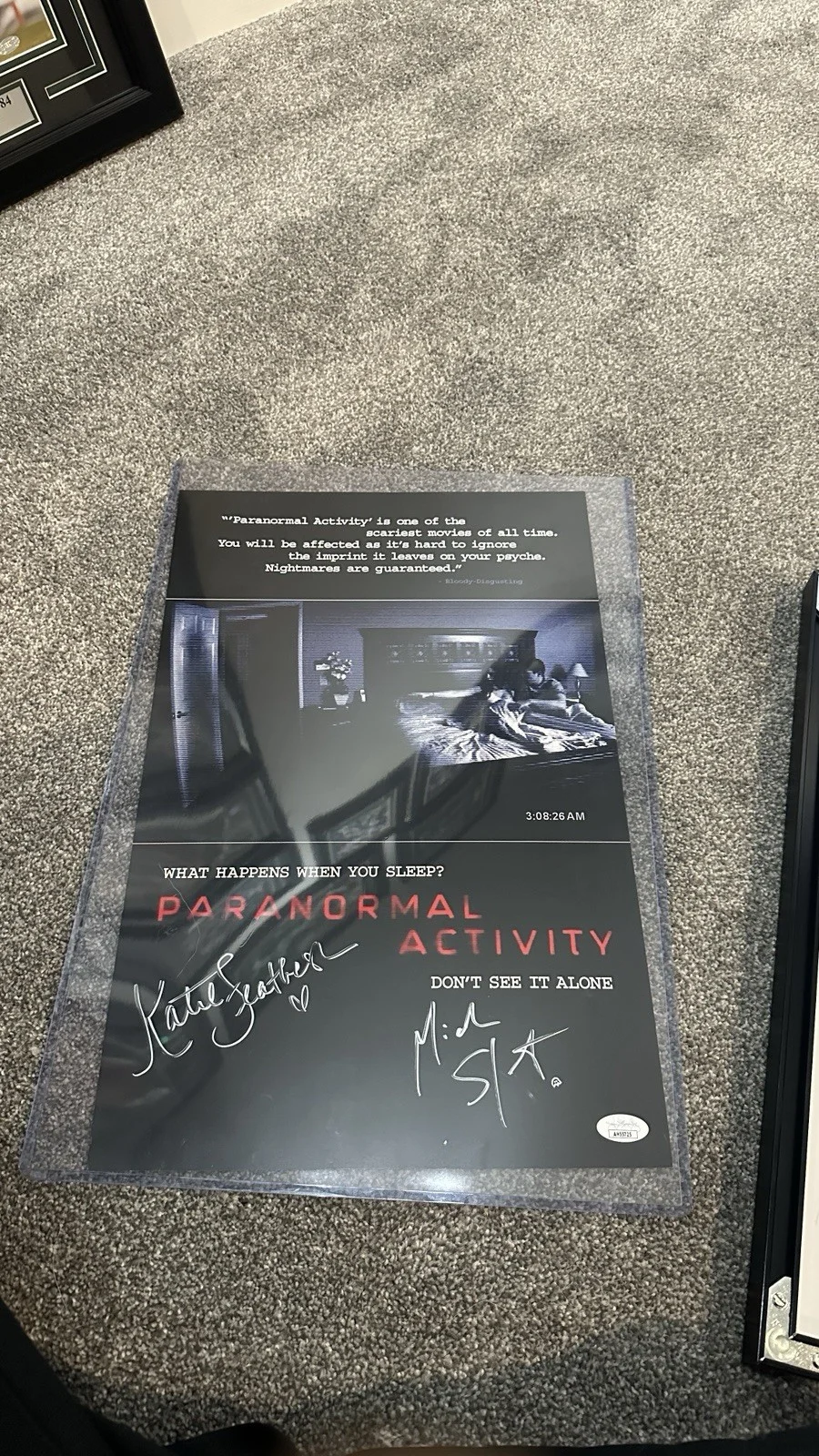 Paranormal Activity 11 X 17 Autographed Signed Katie Featherston Micah Sloat JSA, image 4